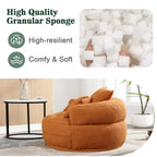 Fauteuil arrondi type « lazy sofa » – Blanc/Bleu/Gris/Jaune/Orange/Rose fuchsia/Bleu marine/Vert, modèle une ou deux places