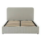 Lit de rangement - Rayures sauge