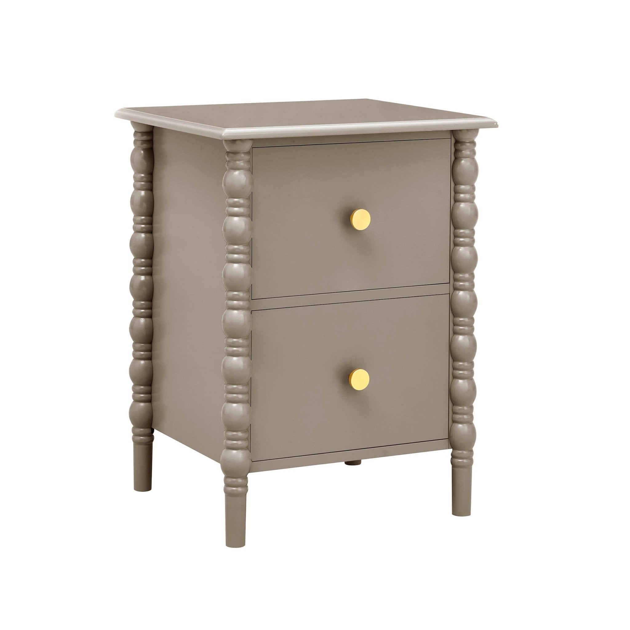 Table de chevet 2 tiroirs - Taupe