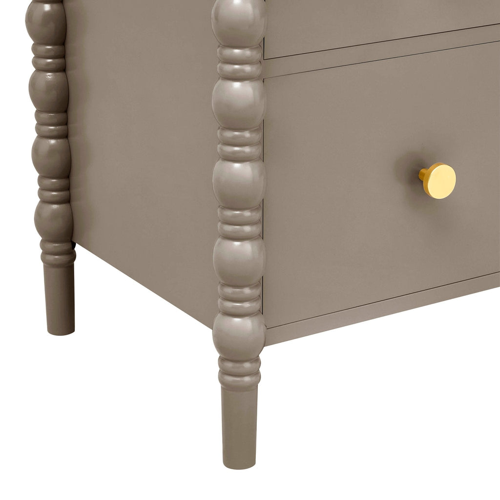 Table de chevet 2 tiroirs - Taupe