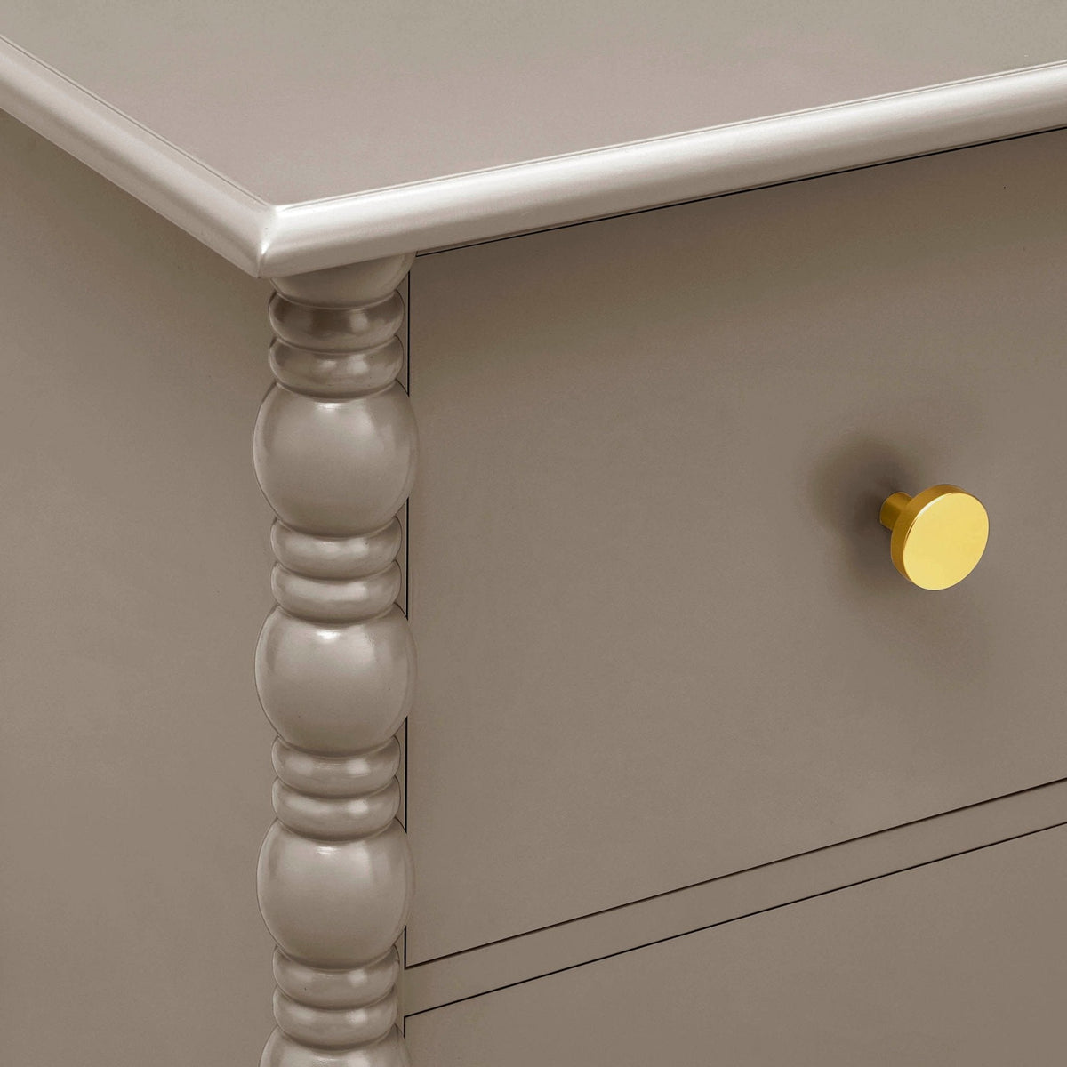 Table de chevet 2 tiroirs - Taupe