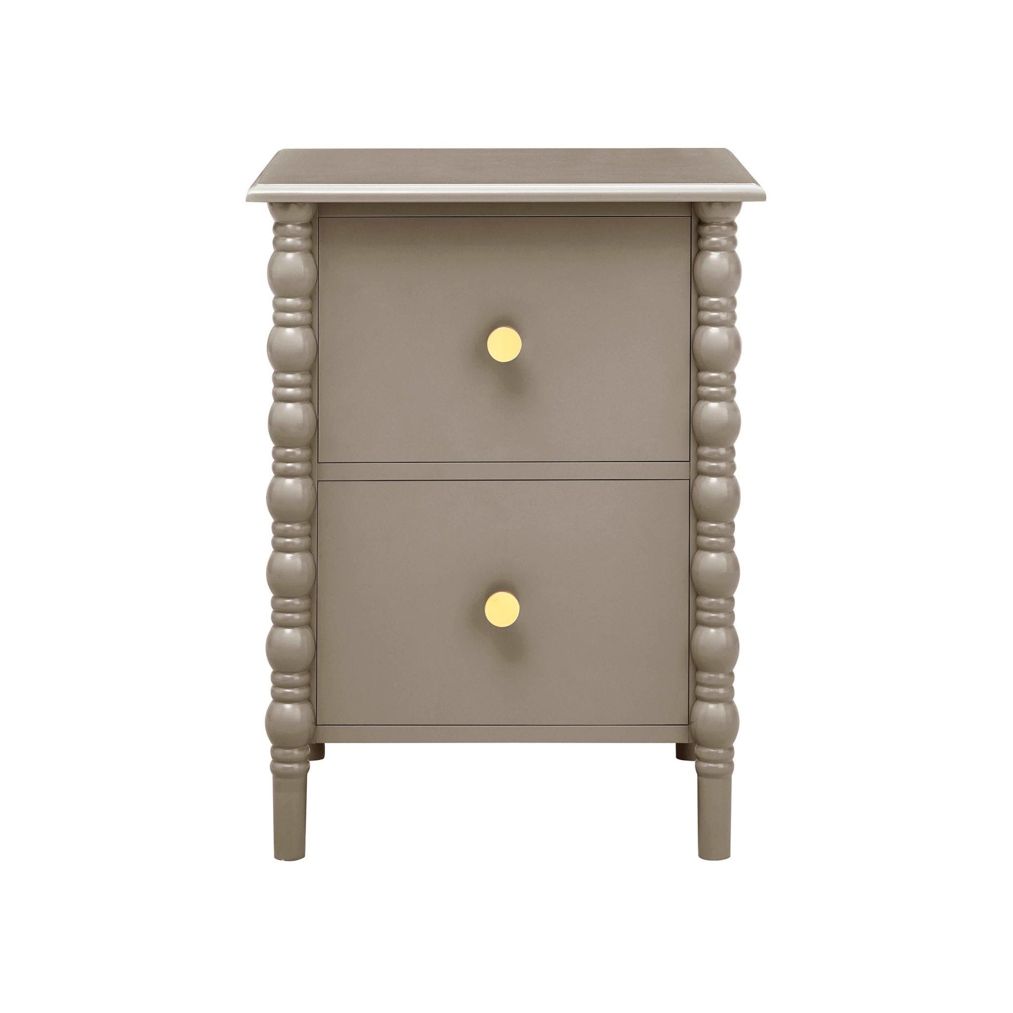 Table de chevet 2 tiroirs - Taupe