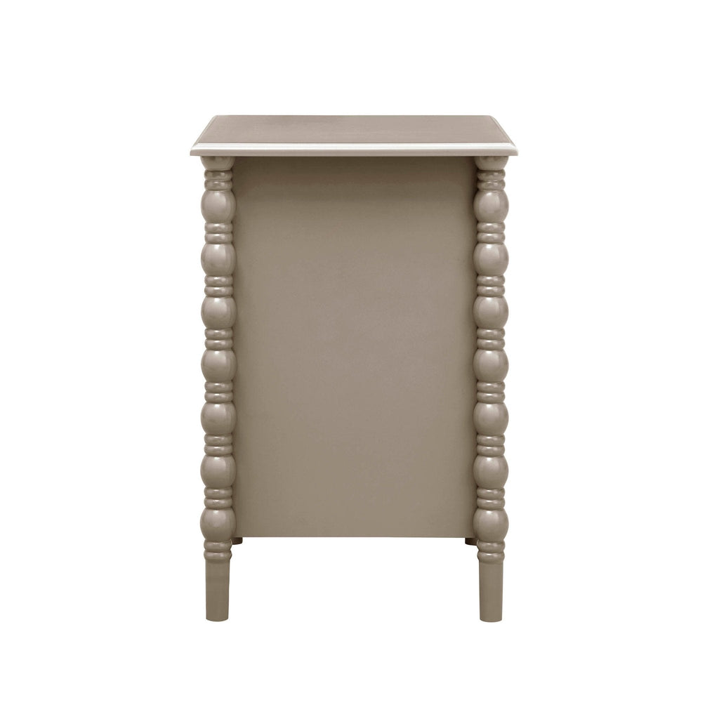 Table de chevet 2 tiroirs - Taupe