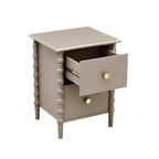 Table de chevet 2 tiroirs - Taupe