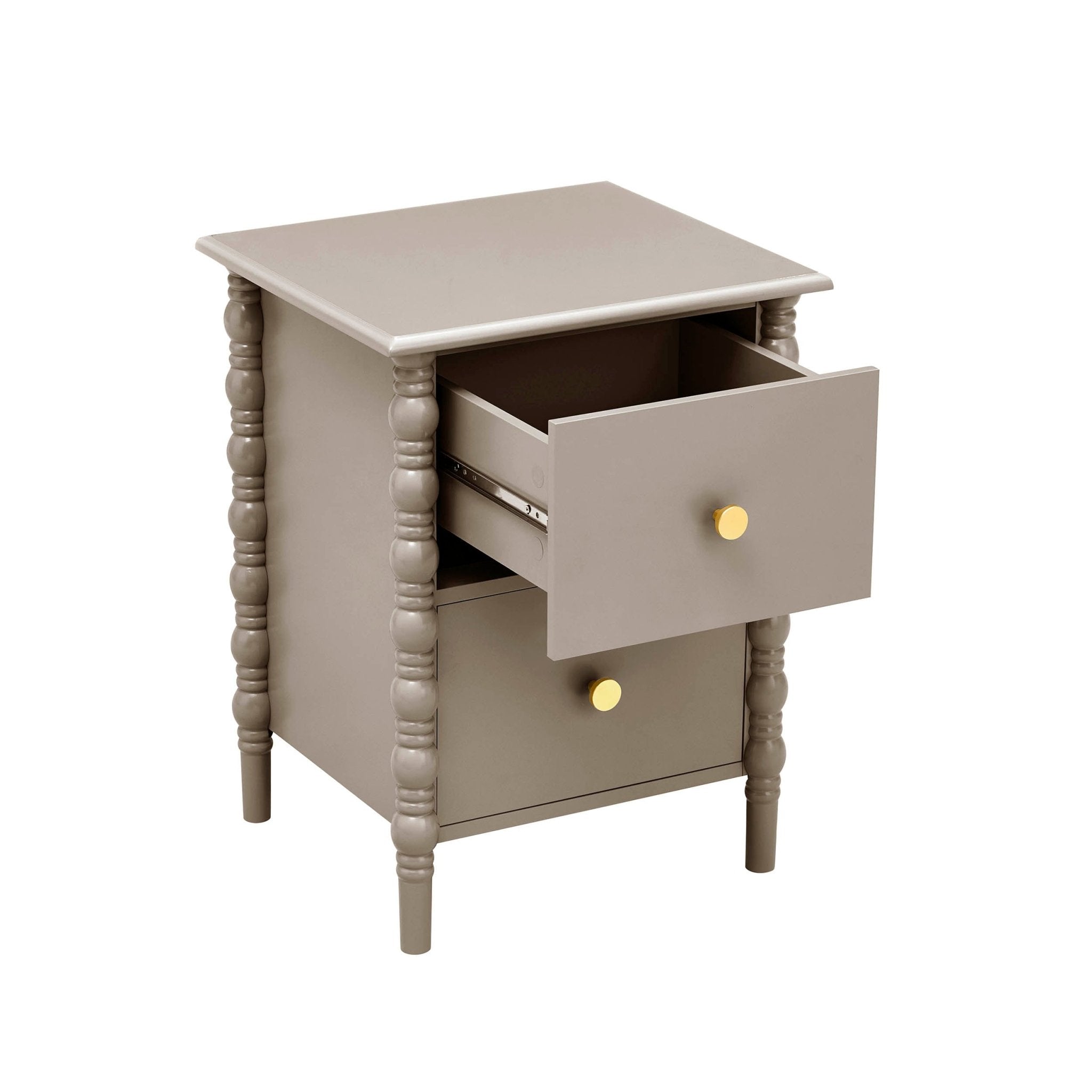 Table de chevet 2 tiroirs - Taupe
