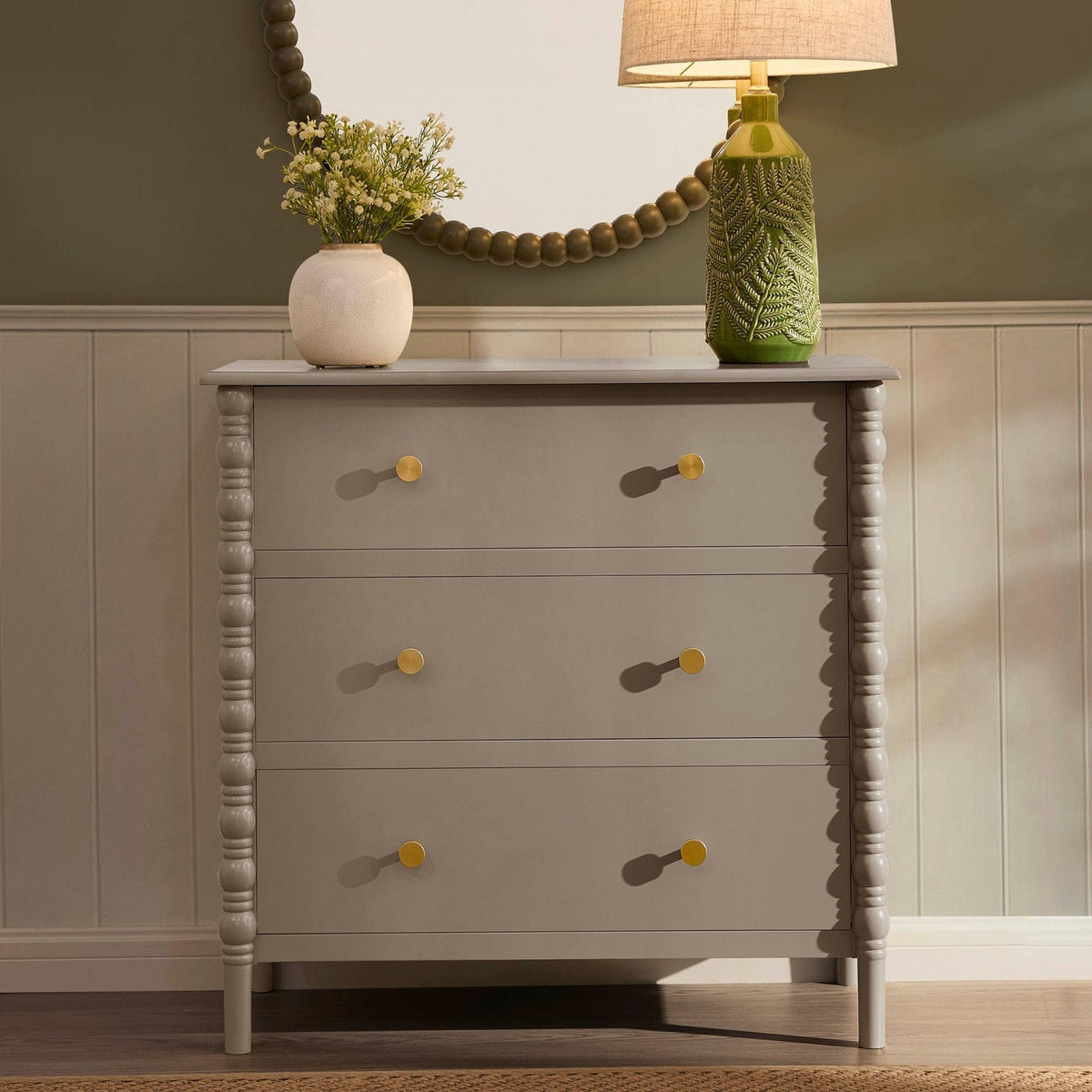 Commode 3 tiroirs - Taupe