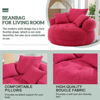 Fauteuil arrondi type « lazy sofa » – Blanc/Bleu/Gris/Jaune/Orange/Rose fuchsia/Bleu marine/Vert, modèle une ou deux places