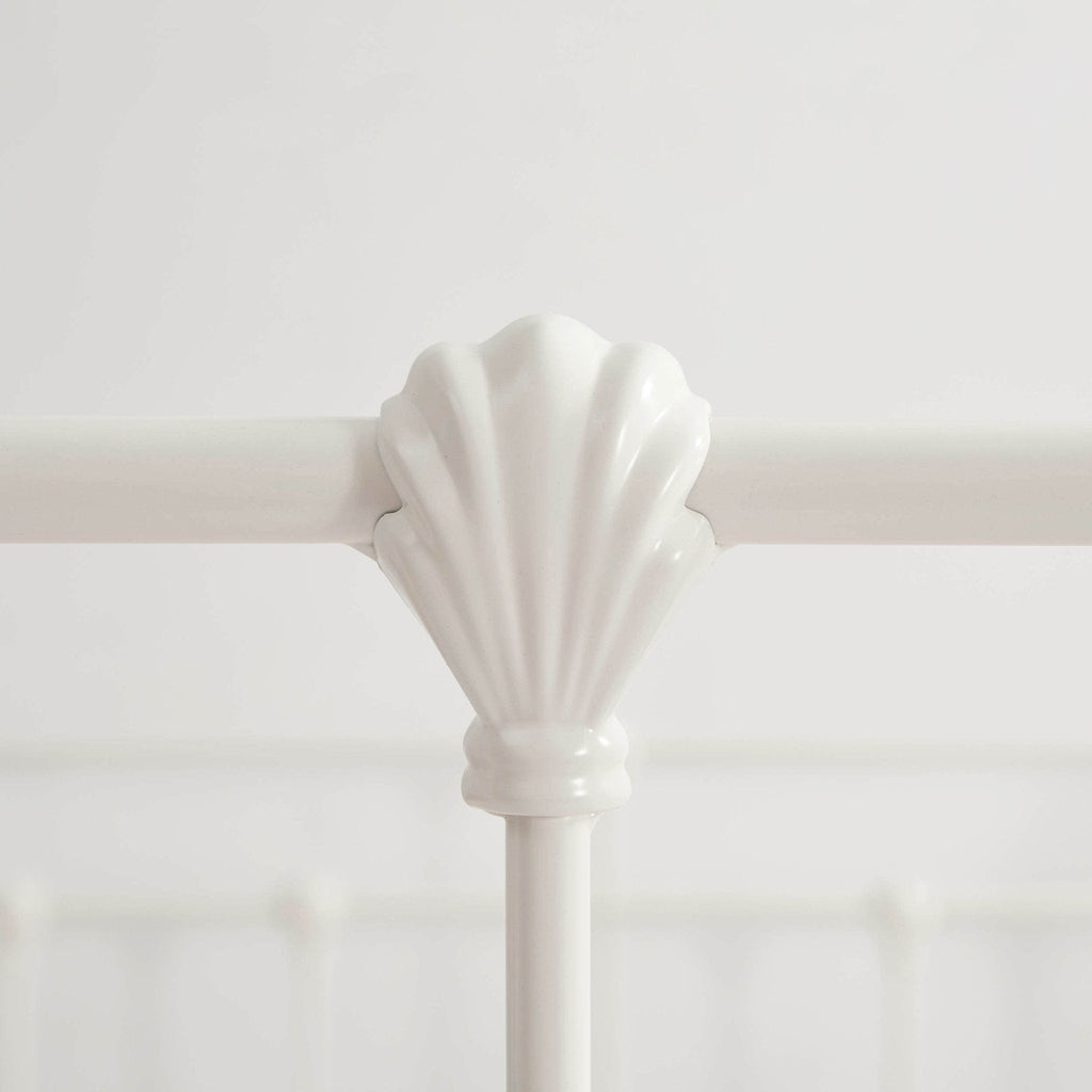 Structure de lit en métal - Blanc