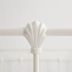 Structure de lit en métal - Blanc