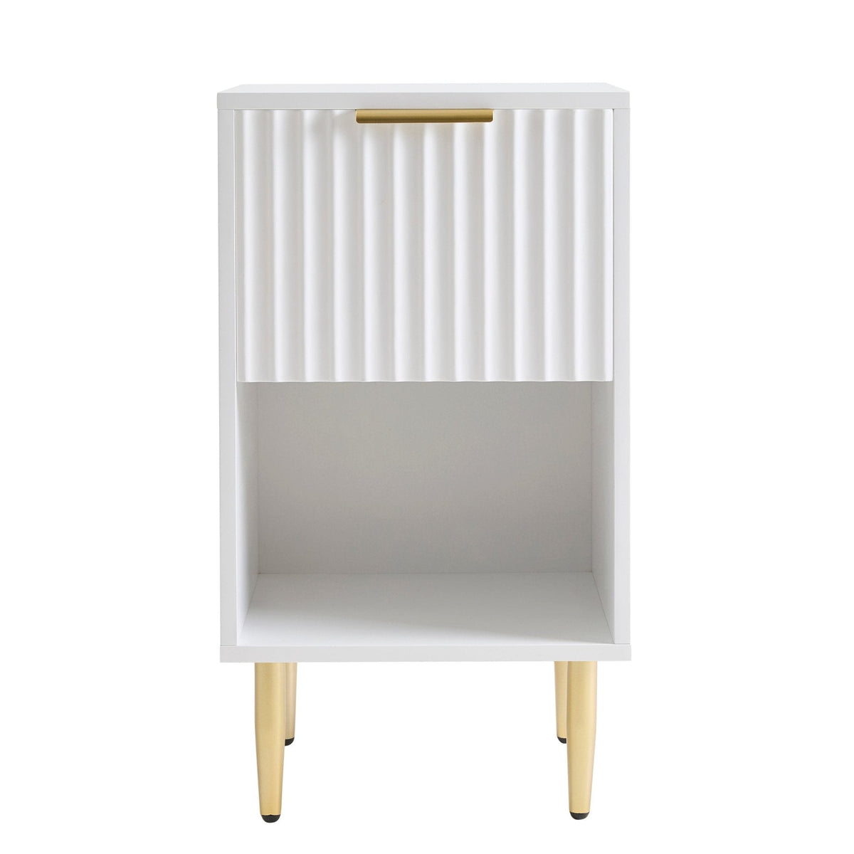 Table de chevet 1 tiroir - Blanc chaud