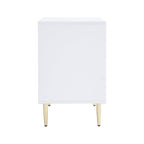 Table de chevet 2 tiroirs - Blanc chaud