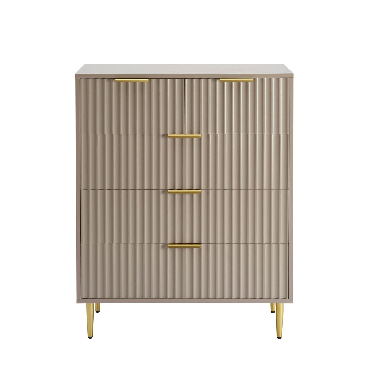 Commode 5 tiroirs - Taupe