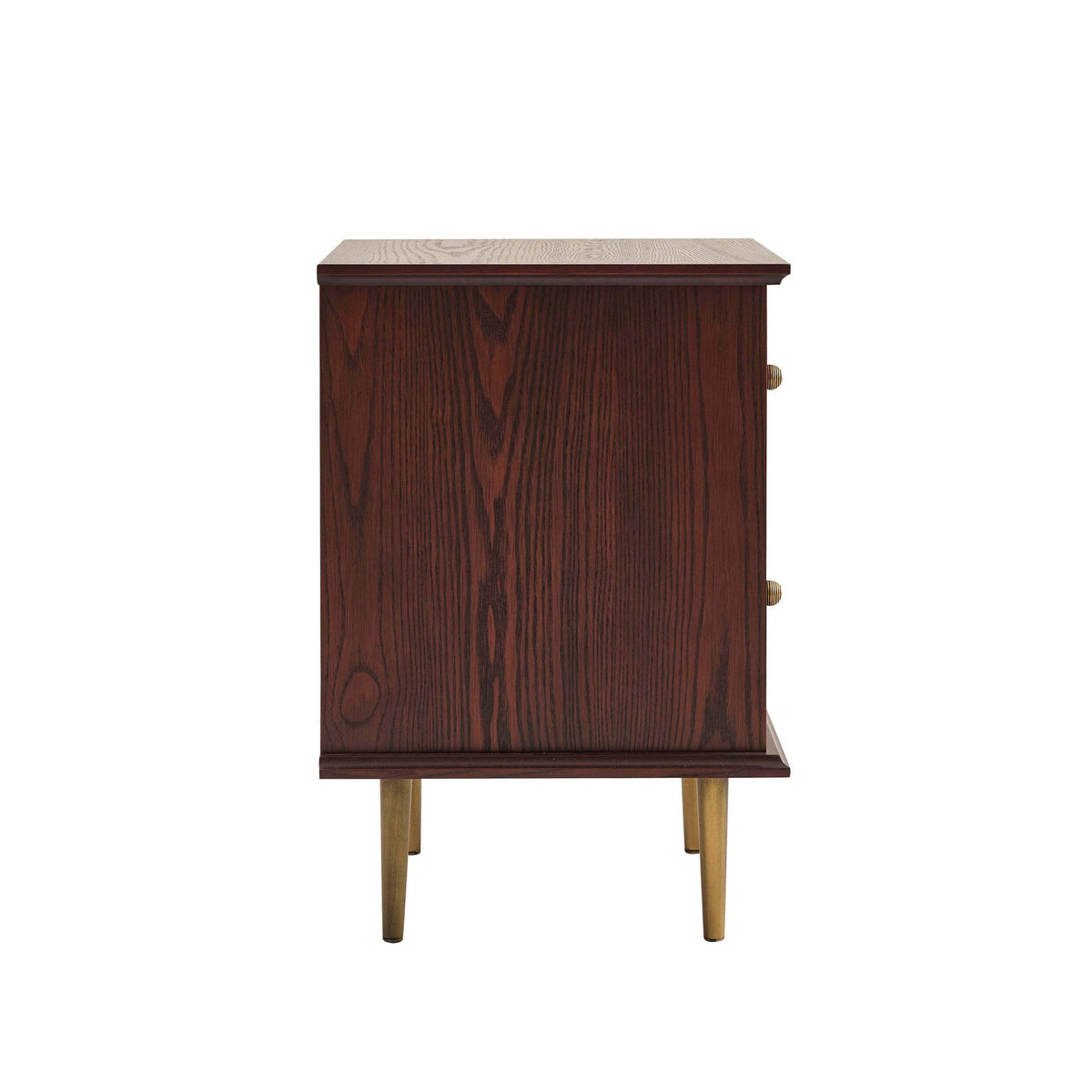 Table de chevet à 2 tiroirs – Acajou