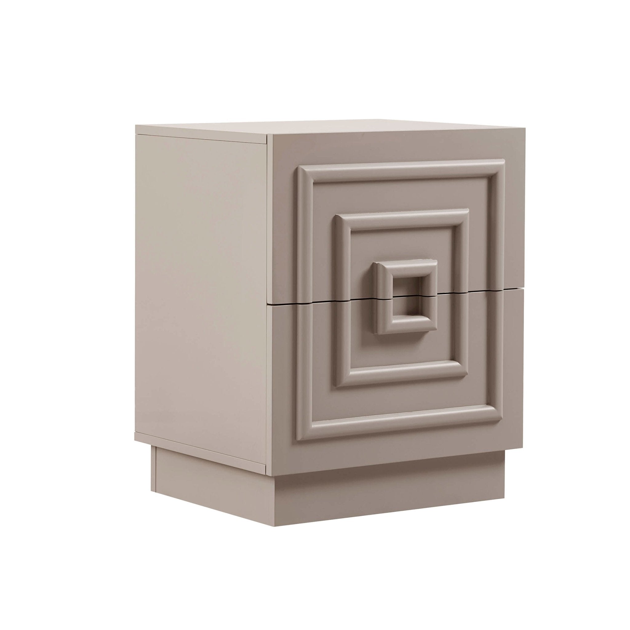 Table de chevet 2 tiroirs - Taupe
