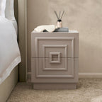Table de chevet 2 tiroirs - Taupe