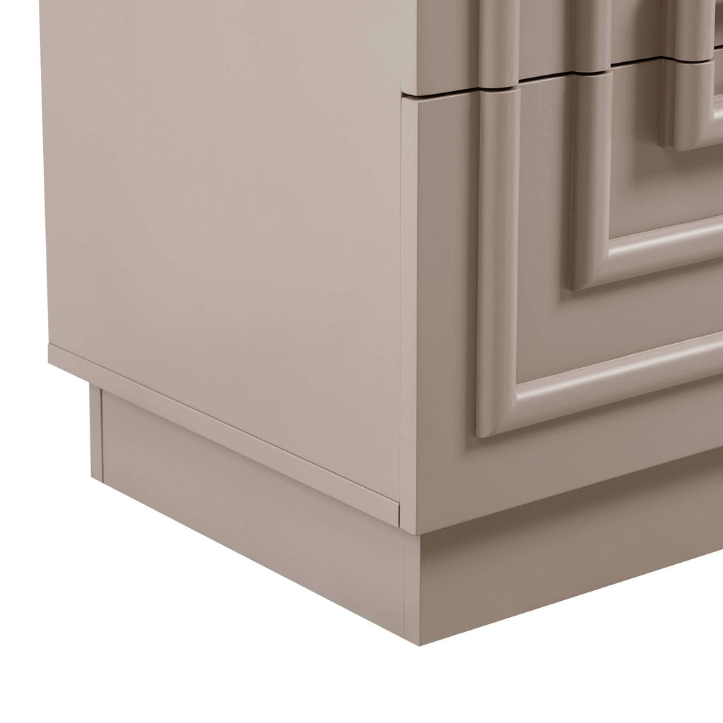 Table de chevet 2 tiroirs - Taupe