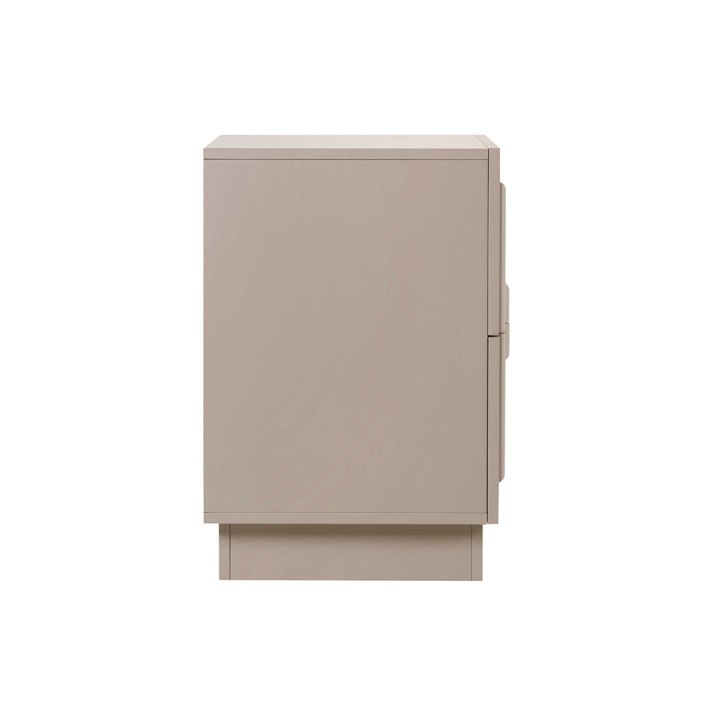 Table de chevet 2 tiroirs - Taupe