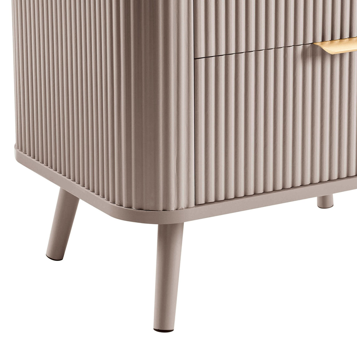 Table de chevet 2 tiroirs - Taupe