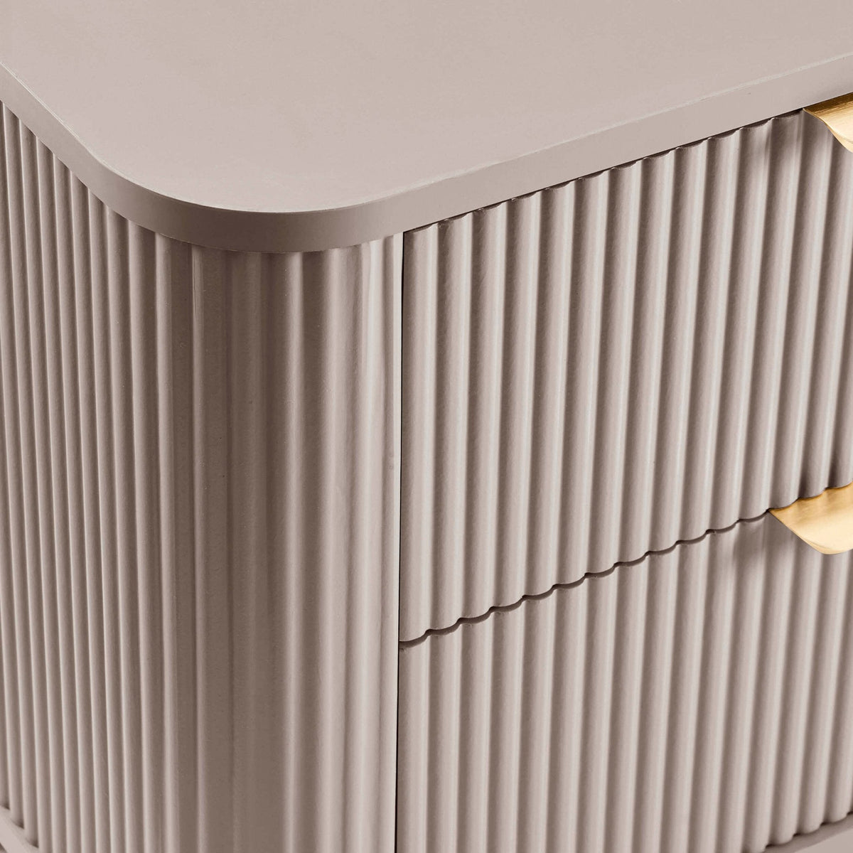 Table de chevet 2 tiroirs - Taupe