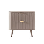 Table de chevet 2 tiroirs - Taupe