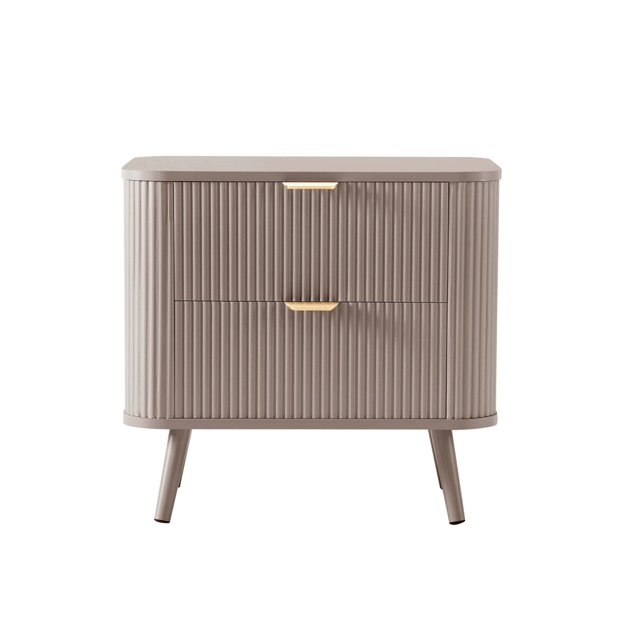 Table de chevet 2 tiroirs - Taupe