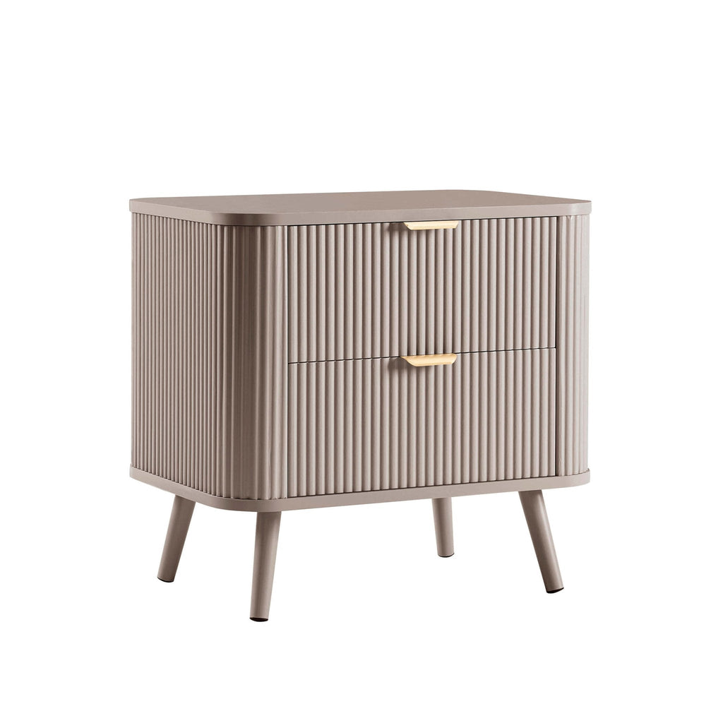 Table de chevet 2 tiroirs - Taupe