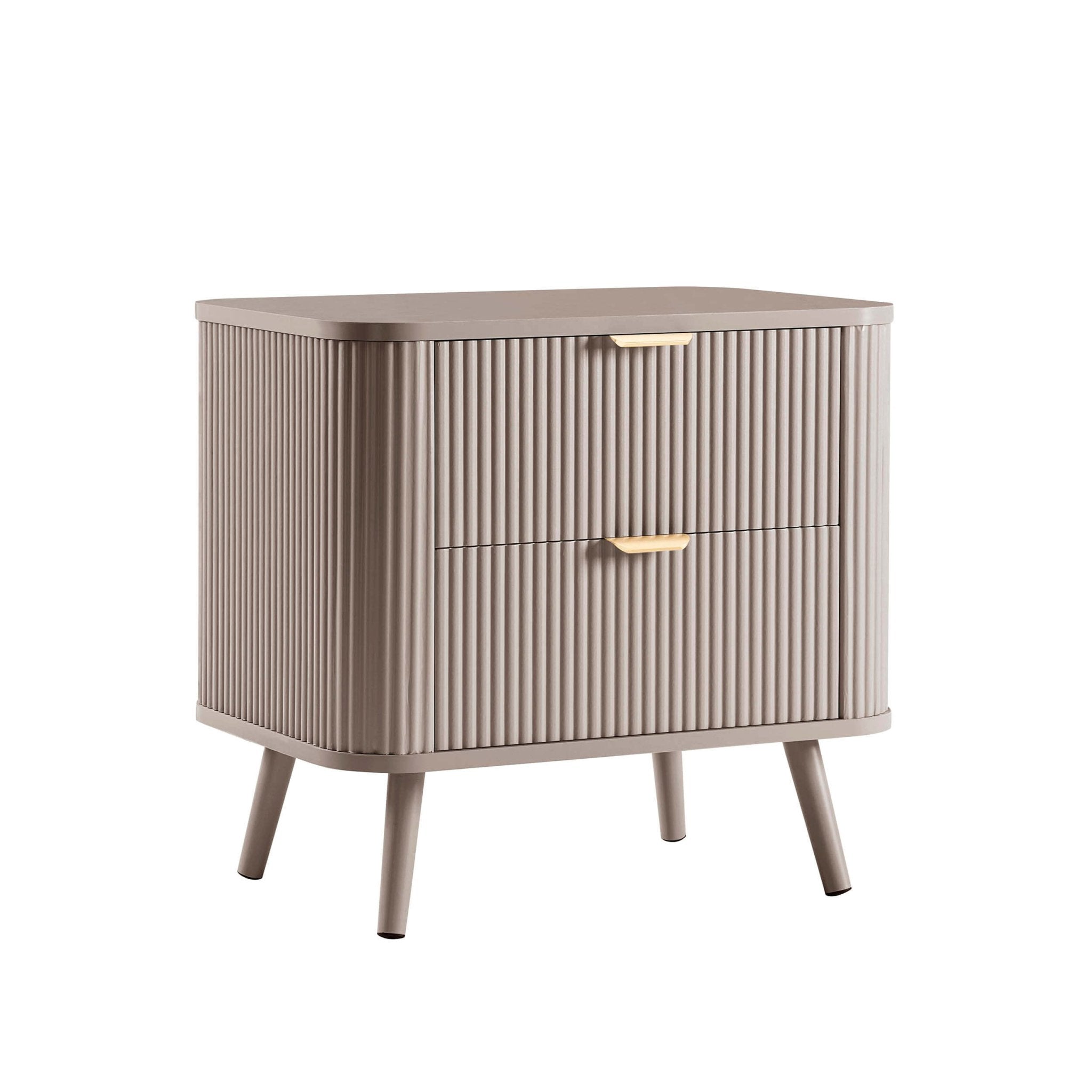 Table de chevet 2 tiroirs - Taupe
