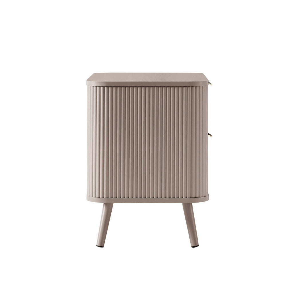 Table de chevet 2 tiroirs - Taupe