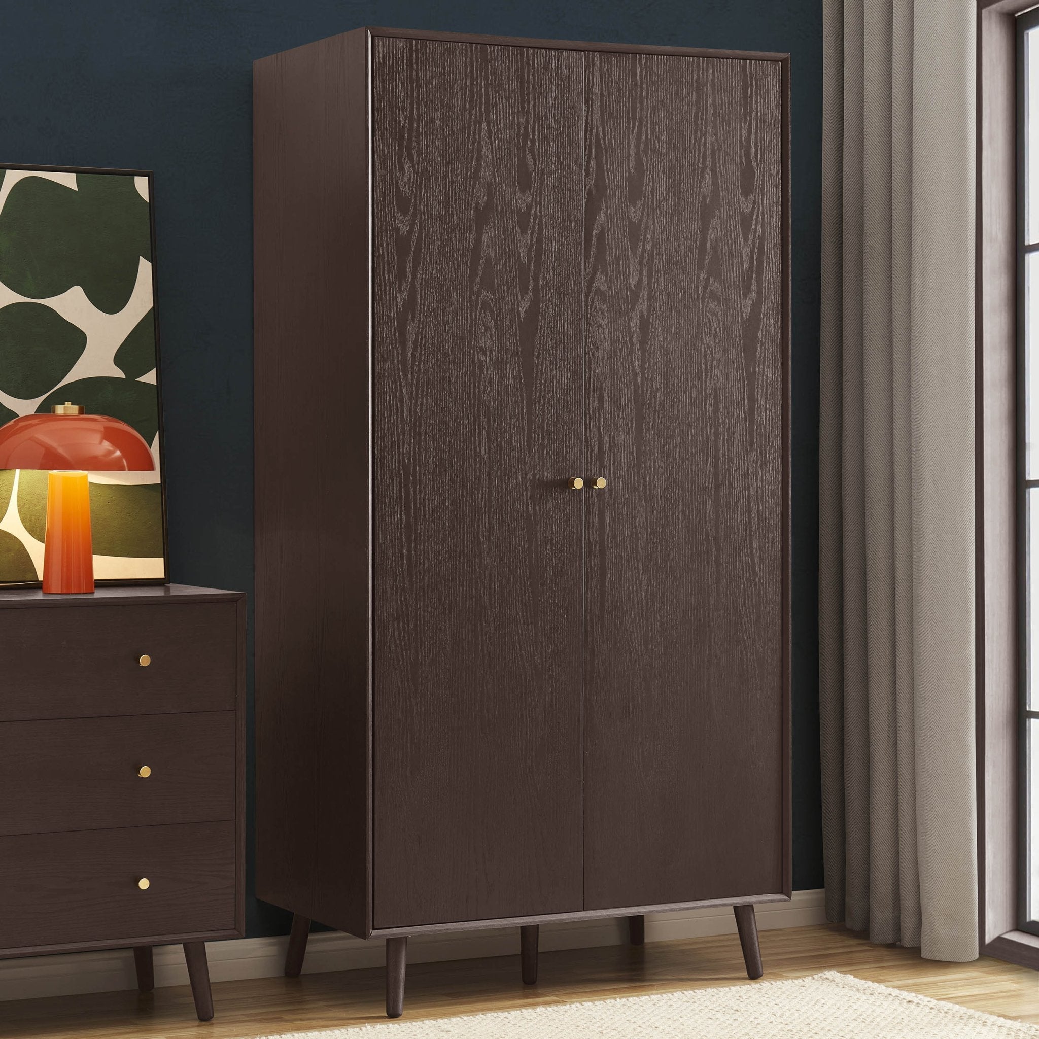 Armoire 2 portes chêne - Noyer