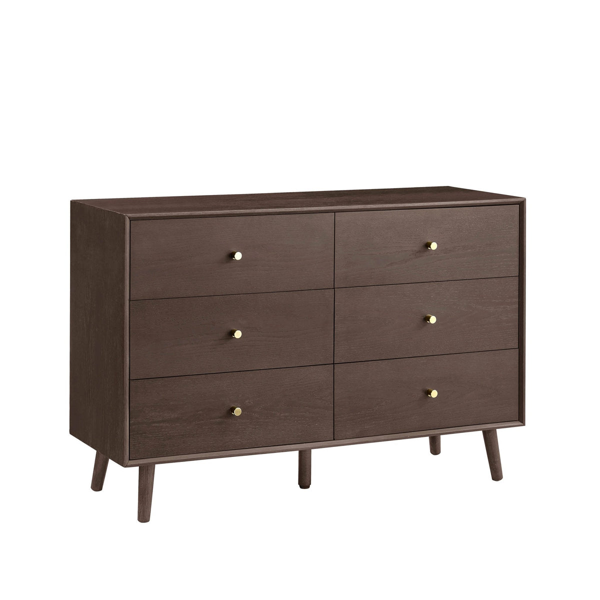 Commode 6 tiroirs chêne - Noyer