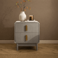 Table de chevet 2 tiroirs - Taupe