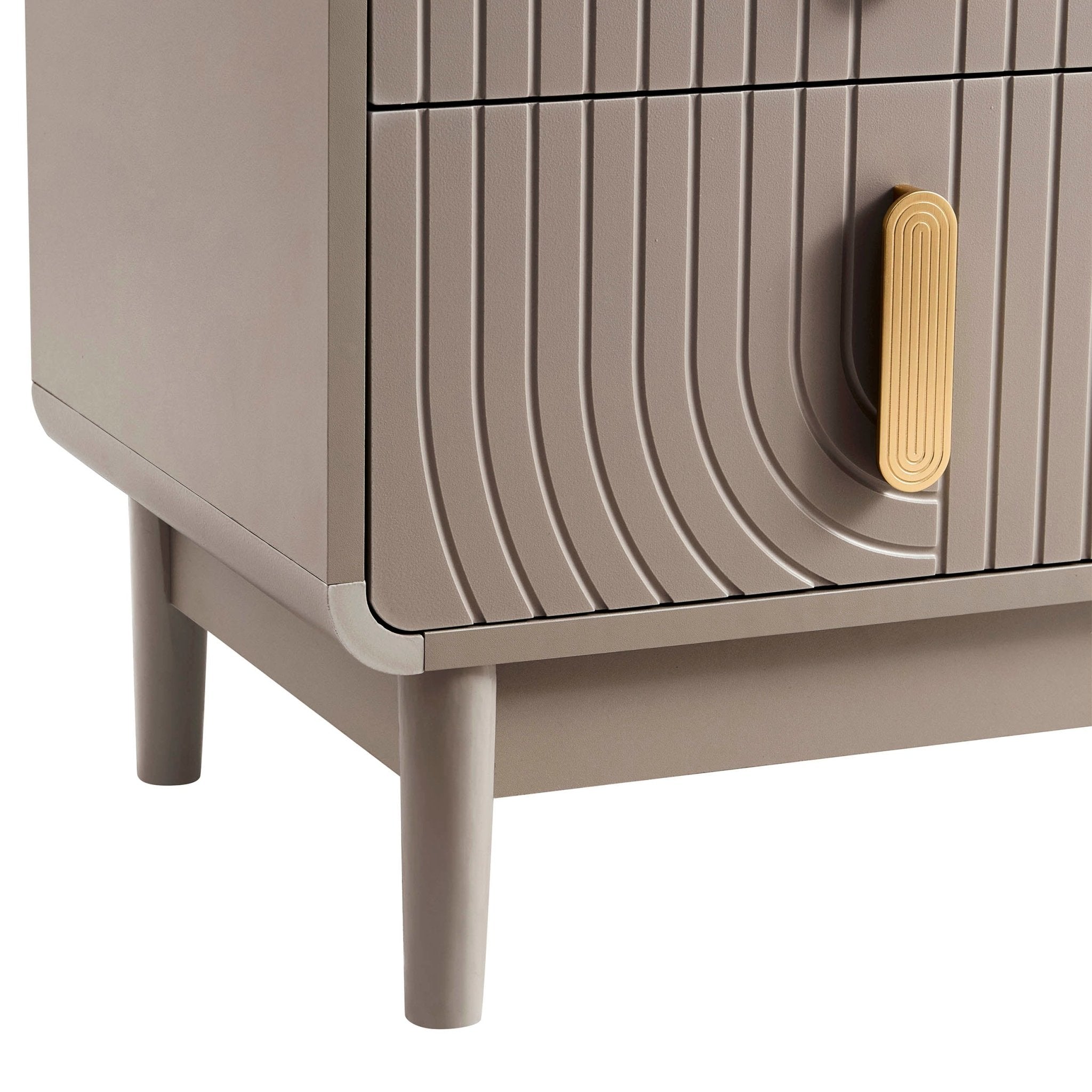 Table de chevet 2 tiroirs - Taupe