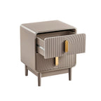 Table de chevet 2 tiroirs - Taupe