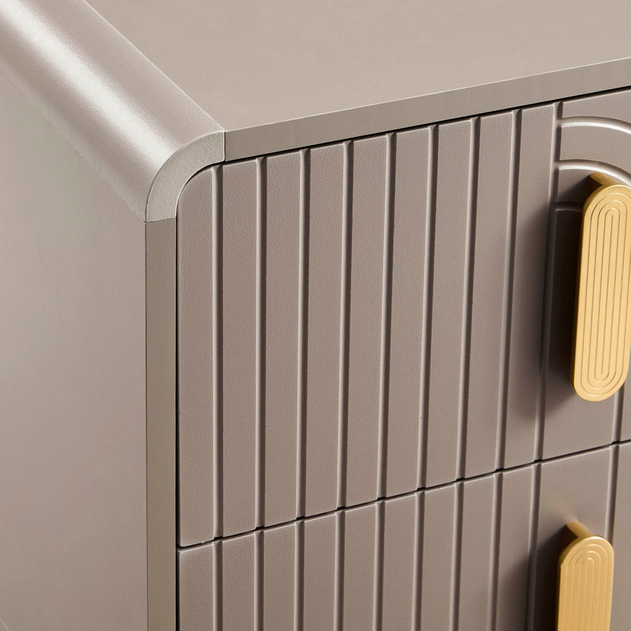 Table de chevet 2 tiroirs - Taupe
