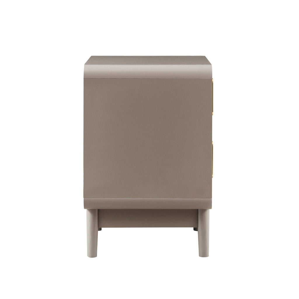 Table de chevet 2 tiroirs - Taupe