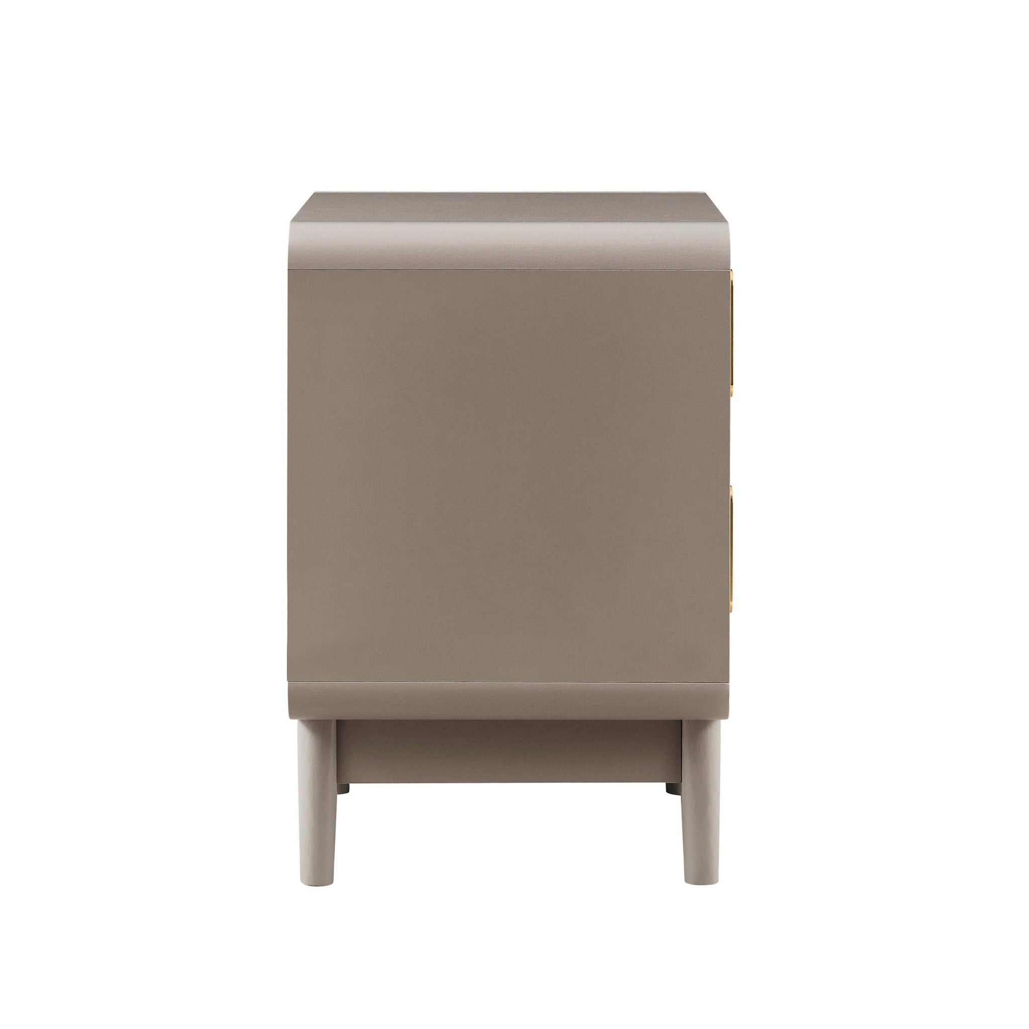 Table de chevet 2 tiroirs - Taupe