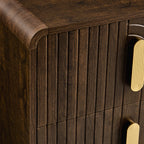 Table de chevet à 2 tiroirs - Noyer