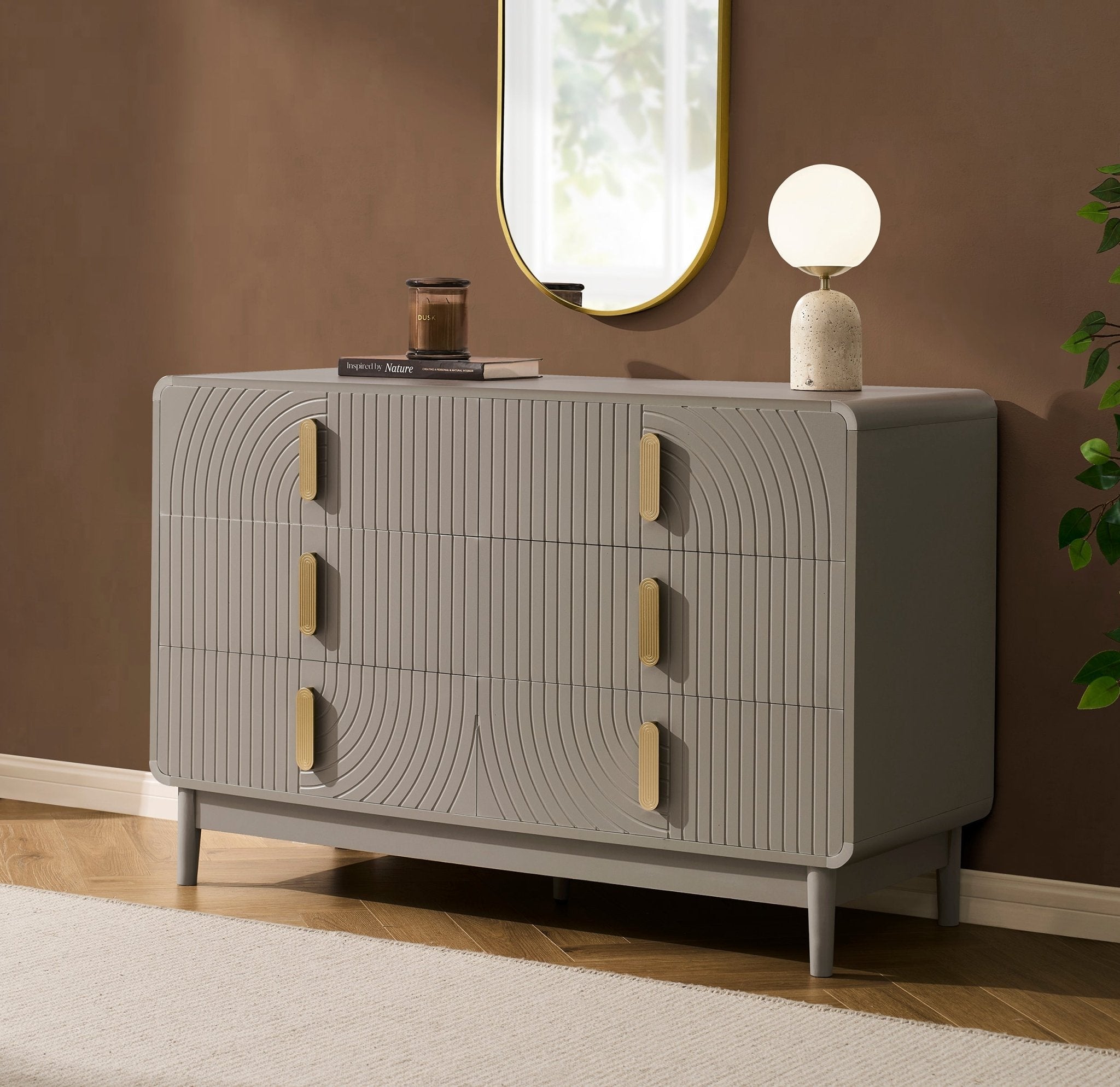 Commode 6 tiroirs - Taupe
