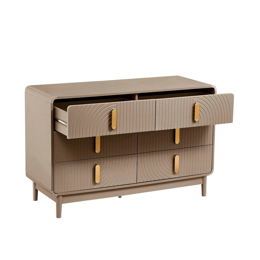 Commode 6 tiroirs - Taupe