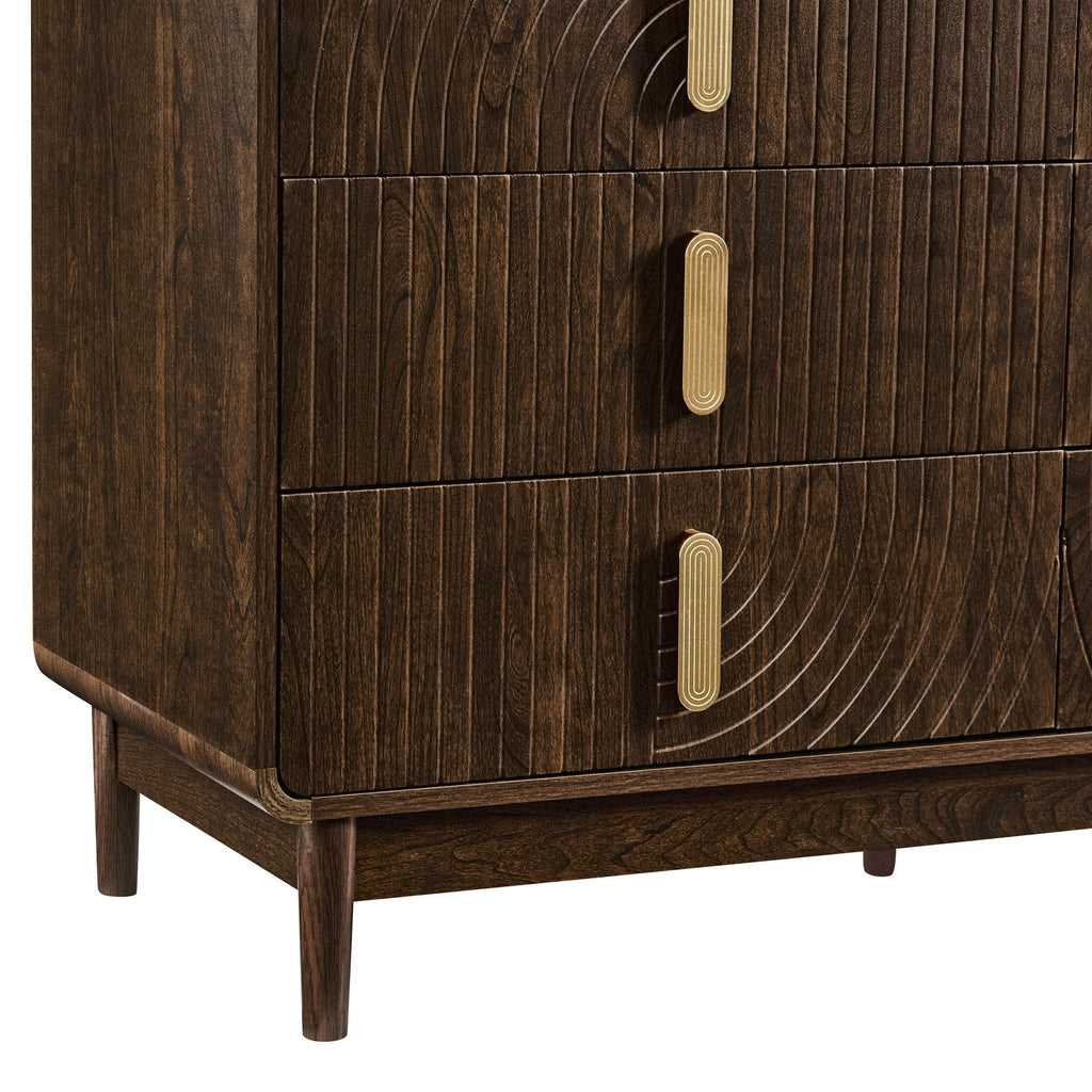 Commode à 6 tiroirs - Noyer