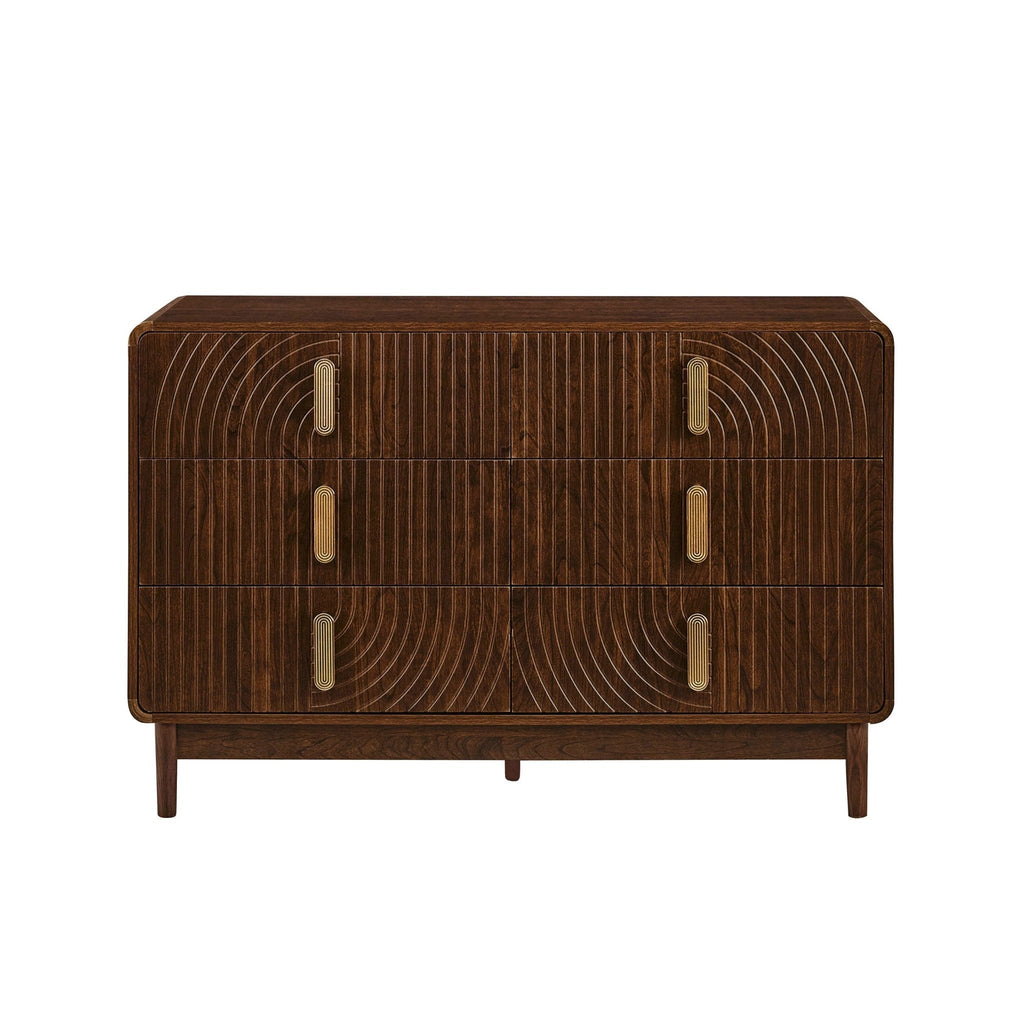 Commode à 6 tiroirs - Noyer