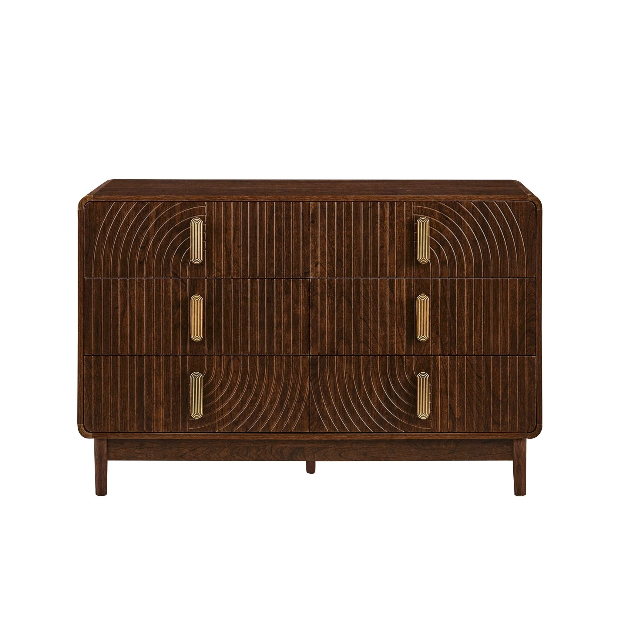 Commode à 6 tiroirs - Noyer