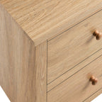 Table de chevet à 2 tiroirs - Bois clair