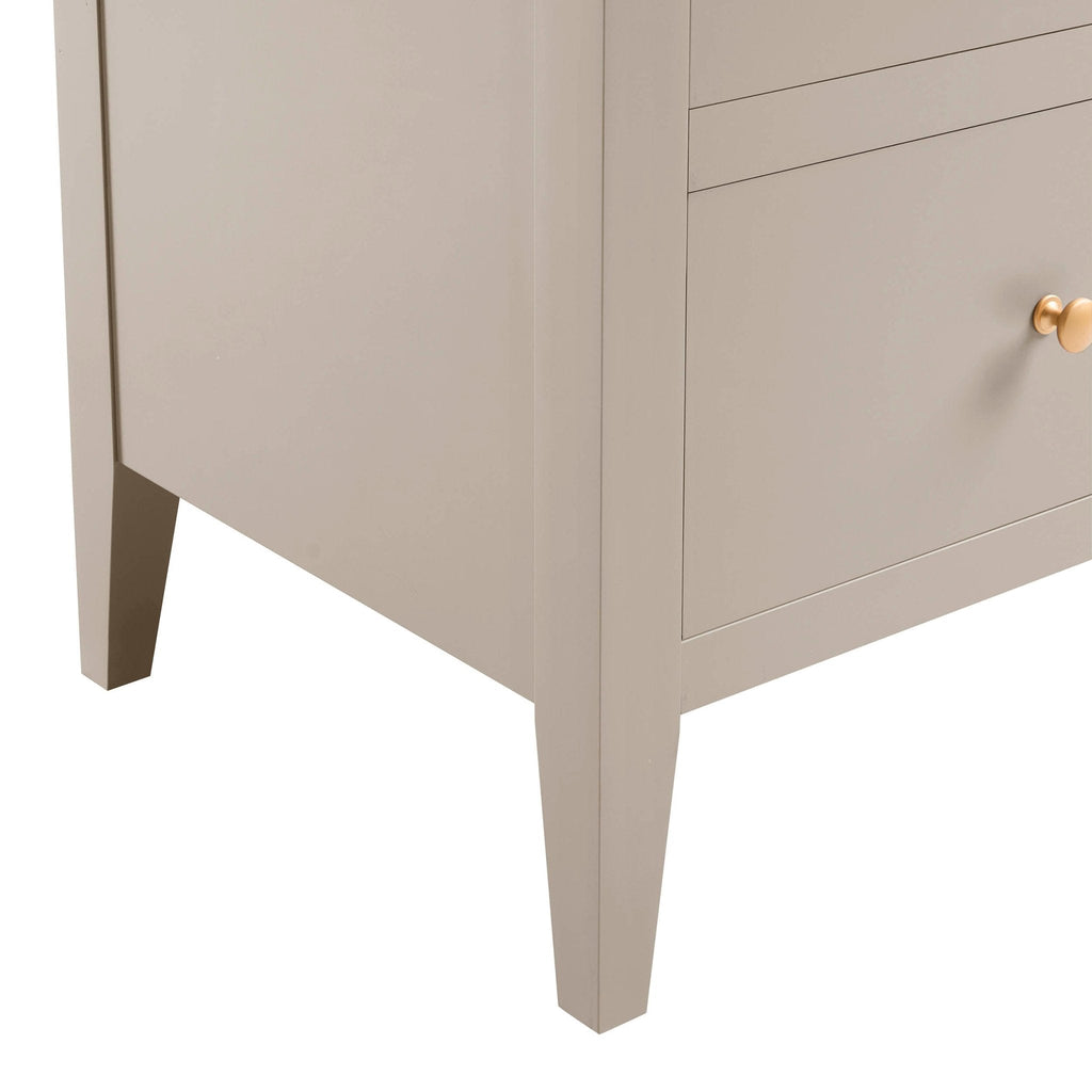 Table de chevet 2 tiroirs - Taupe