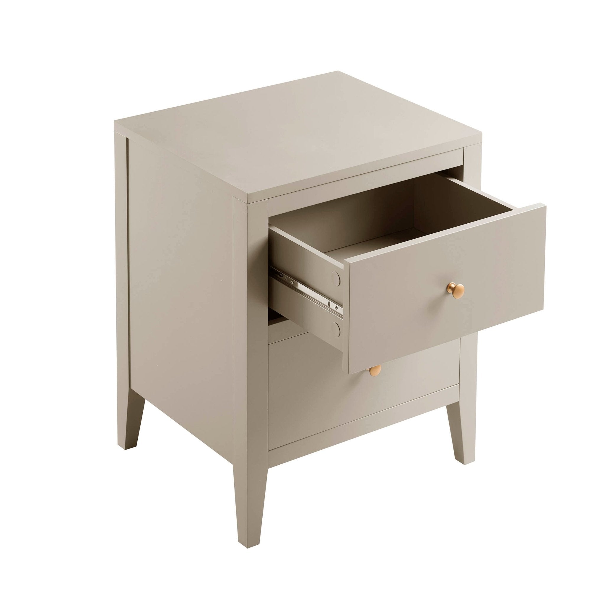 Table de chevet 2 tiroirs - Taupe