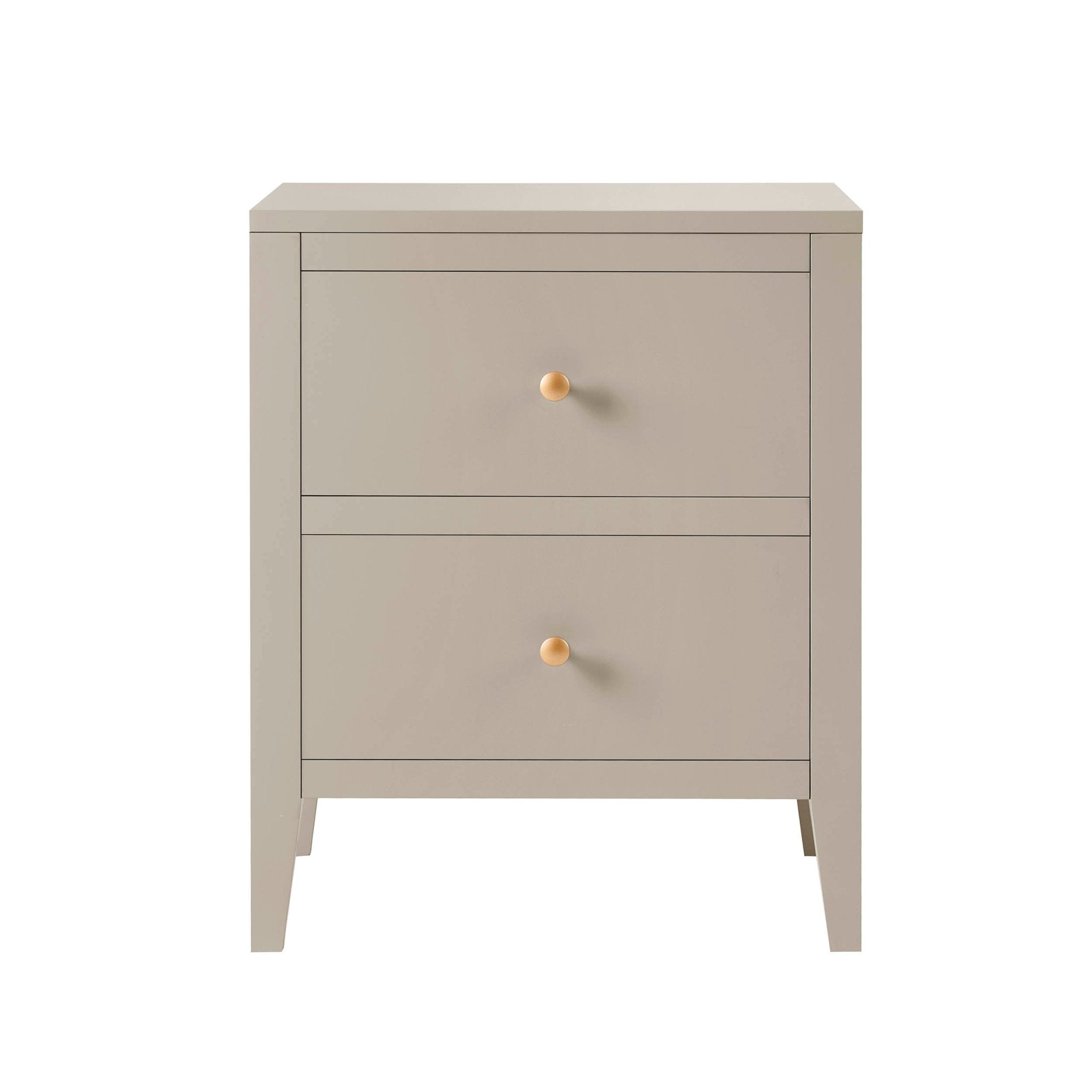 Table de chevet 2 tiroirs - Taupe