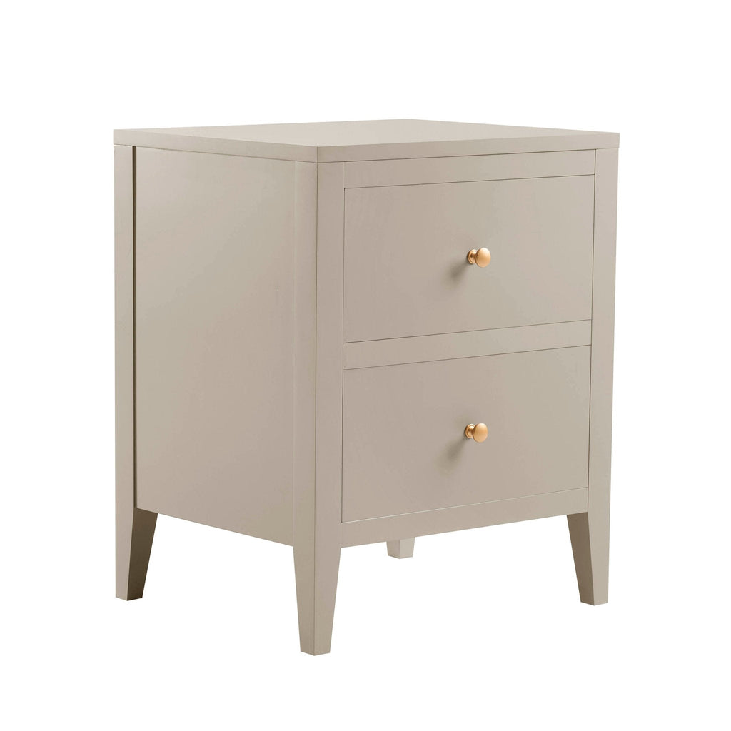 Table de chevet 2 tiroirs - Taupe