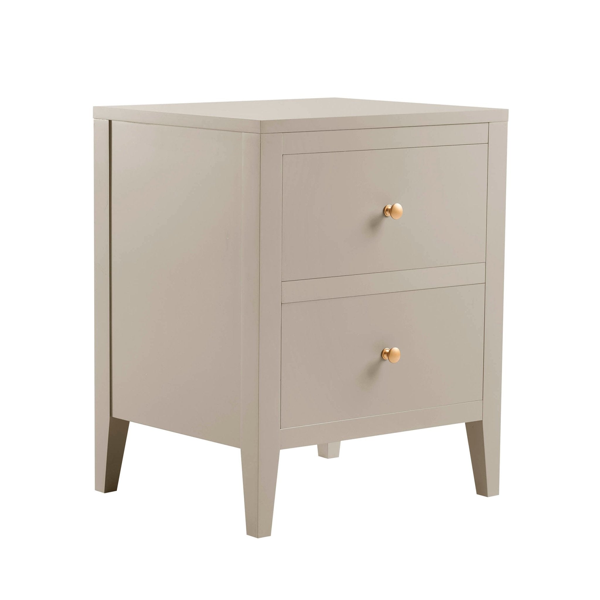 Table de chevet 2 tiroirs - Taupe