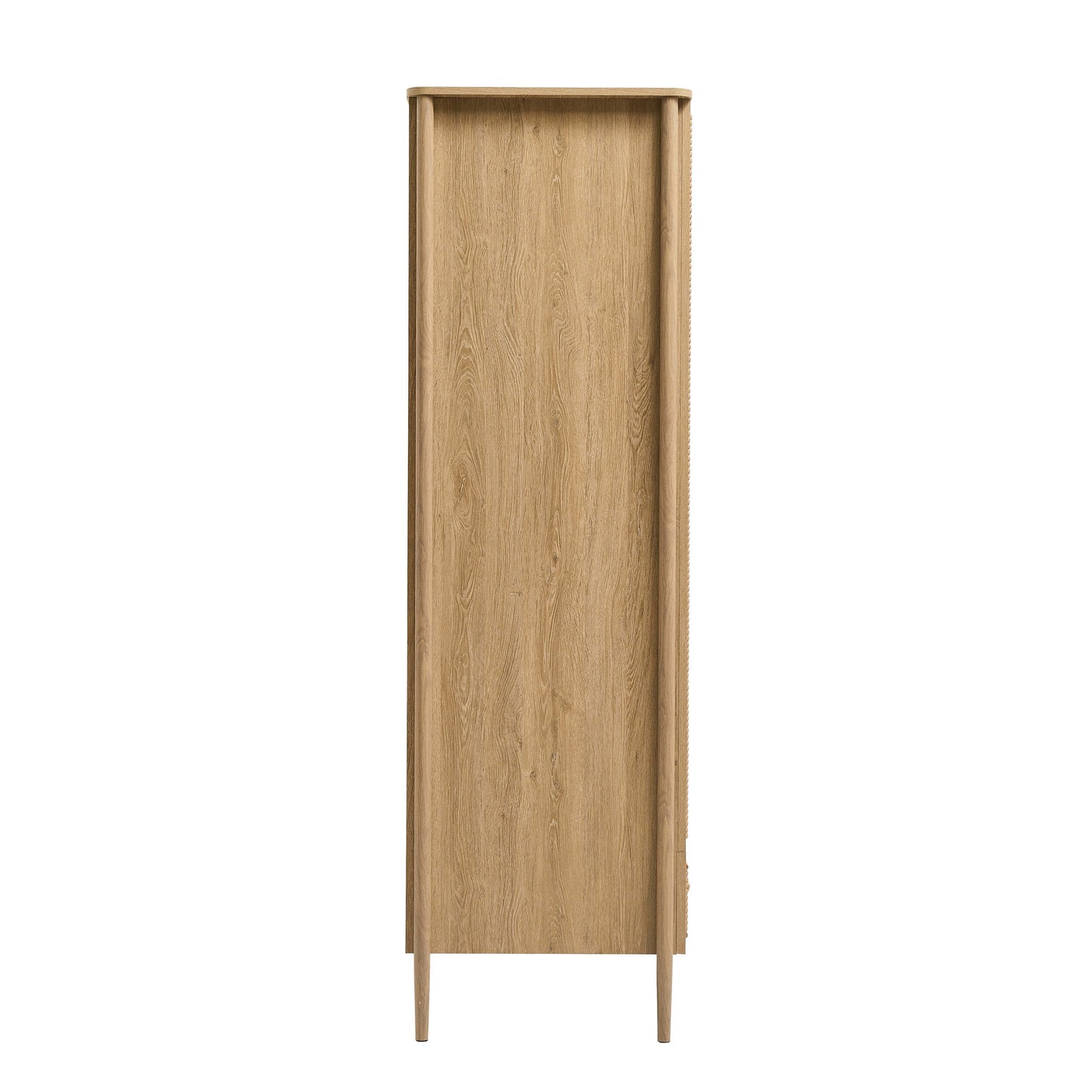 Armoire 2 portes avec tiroir - Bois clair