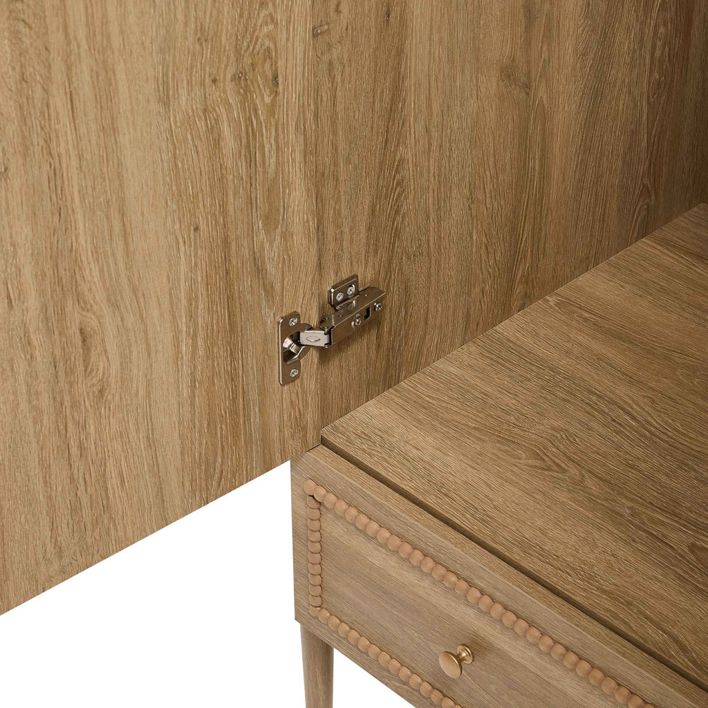 Armoire 2 portes avec tiroir - Bois clair